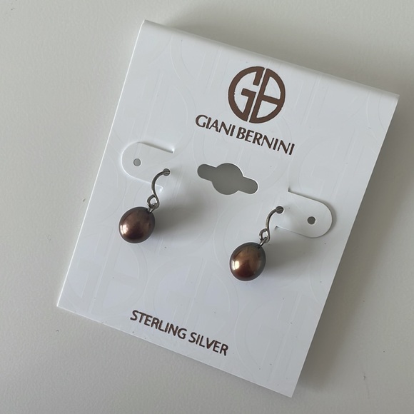 Giani Bernini Bronze Faux Pearl Drop Earrings - Picture 1 of 5